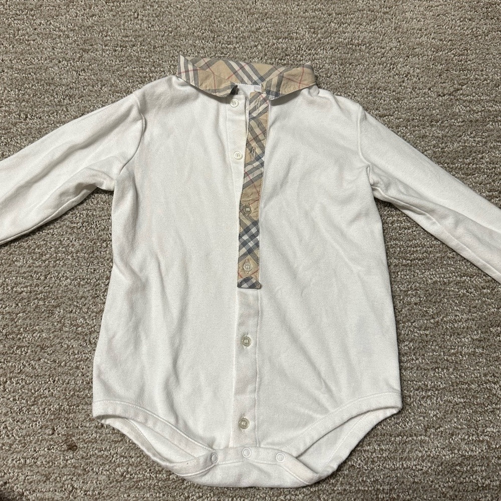 Burberry onesie- unisex 18 months